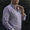 Camisa Algodón Cuadros Morada Hombre (Capibara) - Image 4