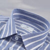 Camisa Lino Azul Rayas Hombre - Image 2