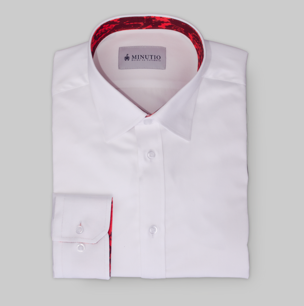 Camisa Algodón Hombre Blanca (Print Serpiente)